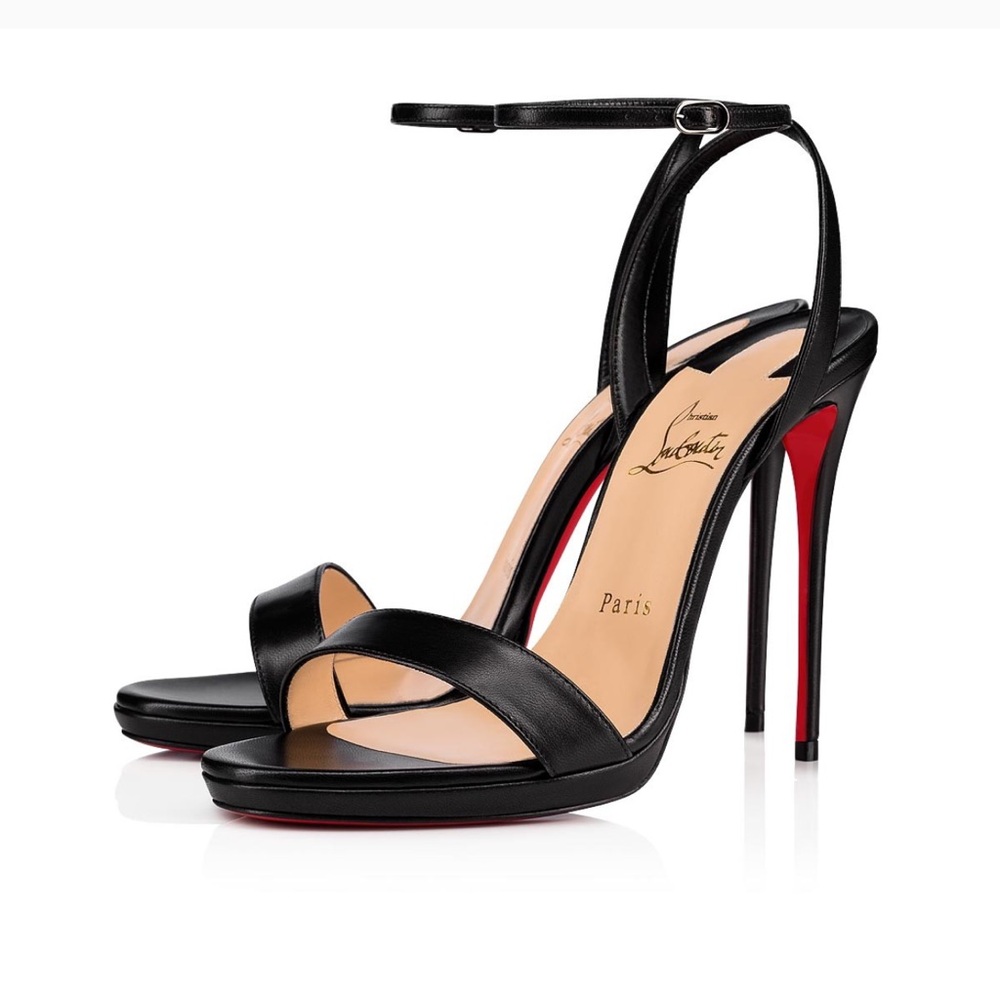 ***SOLD*** CHRISTIAN LOUBOUTIN | Black Loubiqueen Sandal Stiletto Heels